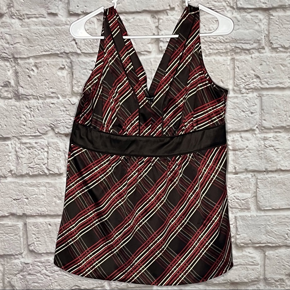 New York & Company Brown Red Beige Women's Tankā Size 10